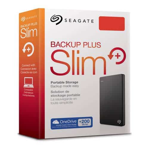 Seagate 2TB Backup Plus Slim Portable Hard Drive