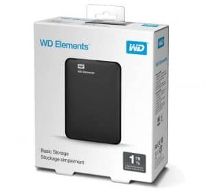 WD 1TB Elements USB 3.0 External Hard Drive