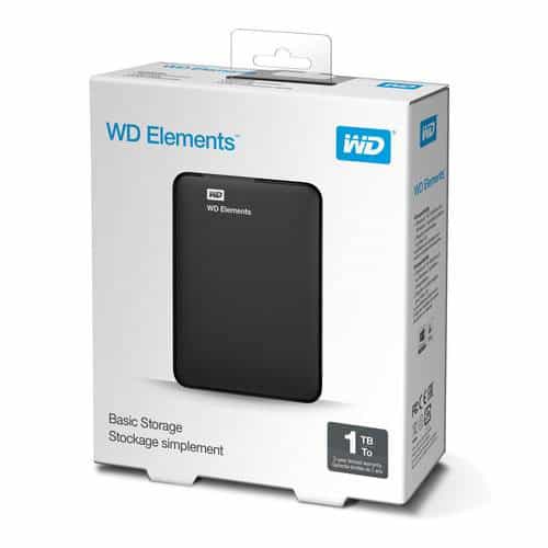 WD 1TB Elements USB 3.0 External Hard Drive