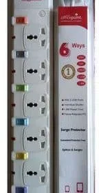 Officepoint 6 way Surge Protector with 2 USB Charging Ports