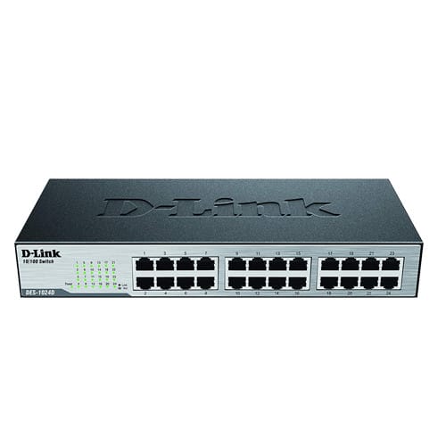 D-Link 24-Port 10/100 Unmanaged Desktop or Rackmount Switch (DES-1024D)