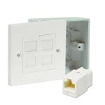 Complete Cat 5e Double Faceplates