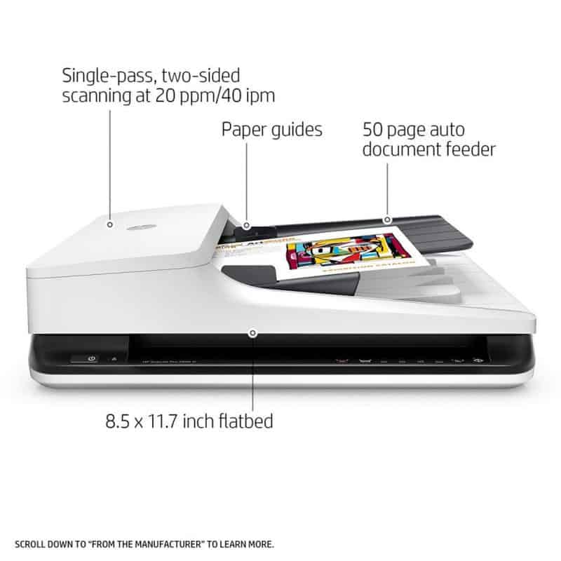 HP ScanJet Pro 2500 f1 Flatbed OCR Scanner