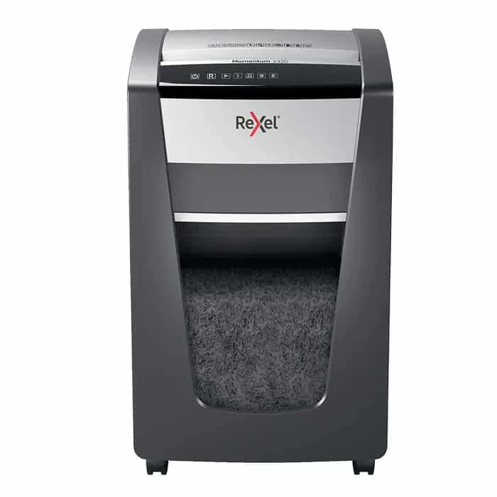 Rexel Momentum X420 Cross Cut Paper Shredder, Shreds 20 Sheets