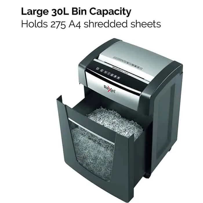 Rexel Momentum X420 Cross Cut Paper Shredder, Shreds 20 Sheets - Image 2
