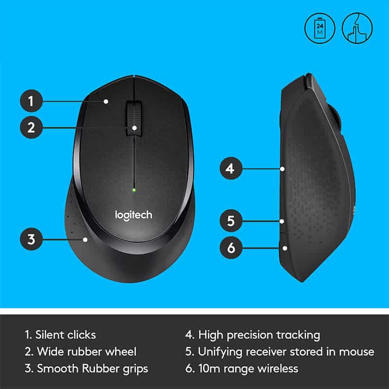 Logitech M330 Silent Plus Wireless Mouse Features_Devices Technology Store