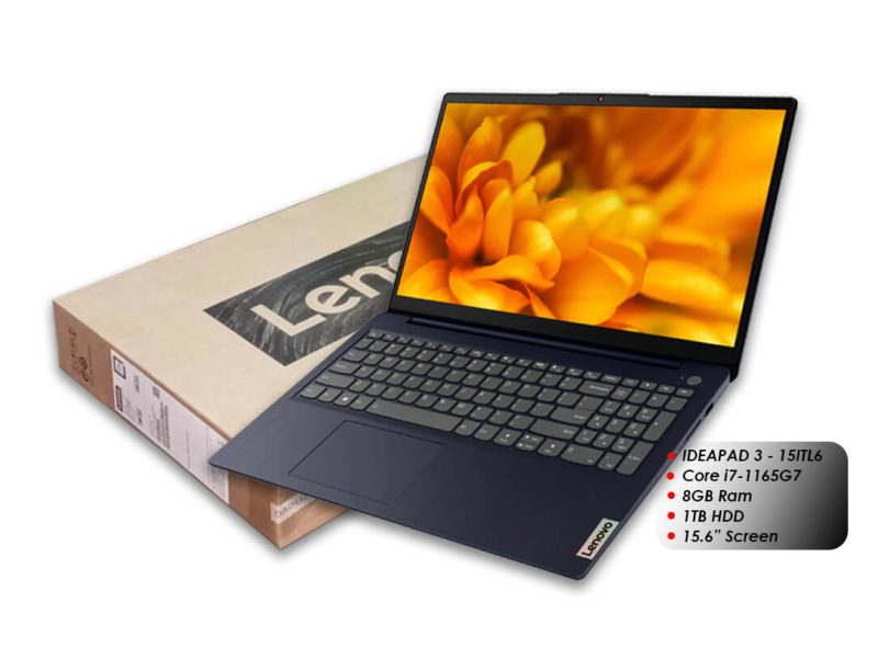 Lenovo IdeaPad 3 15ITL6 Intel Core i7-1165G7 8GB Ram 1TB HDD 15.6 inch screen 82H8010FUE_Devices Technology Store