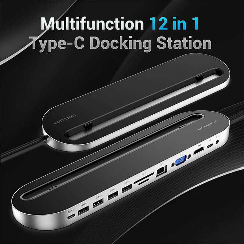 Vention 12-in-1 USB Type-C Docking Station VEN THEBC_Devices Technology Store Limited