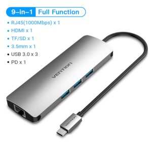 Vention USB-C MultiI-Functional 9-in-1 Docking Station_Devices Technology Store Limited