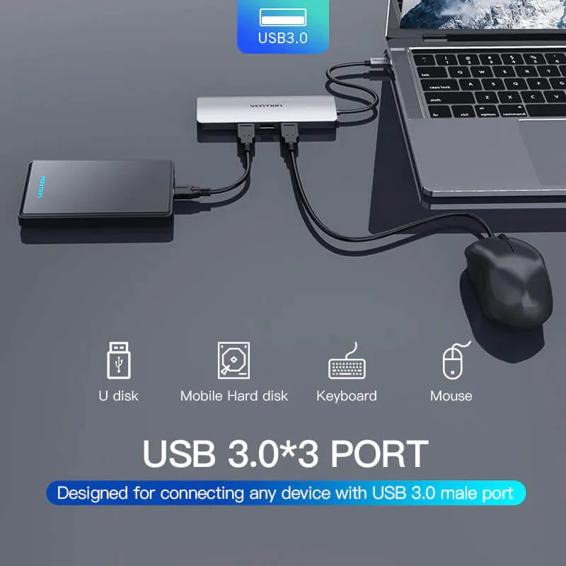 Vention USB-C MultiI-Functional 9-in-1 Docking Station_Devices Technology Store Ltd