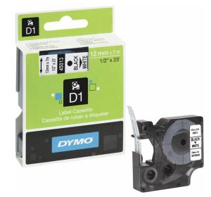 Dymo Label Printer Tape D1 12mm x 7m Black on White-devicestech.co.ke-1