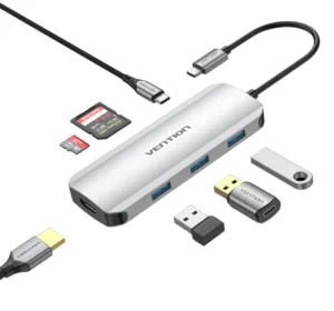 Vention USB-C Multi-Function 7 in 1 Docking Station (TOJHB)