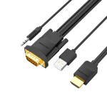 Vention HDMI to VGA Cable with Audio Output & USB Power Supply 1.5M_ devicestech.co.ke (1)