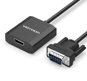 Vention VGA to HDMI Converter 0.15M Black Metal Type_ devicestech.co.ke
