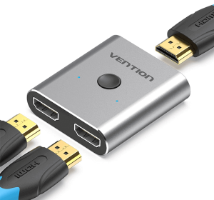 Vention 2-Port HDMI Bi-Direction Switcher Silver_devicestech.co.ke