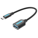 Vention USB 3.1(Gen 1) C Male to USB A Female OTG Cable 0.15M Black PVC Type_ devicestech.co.ke