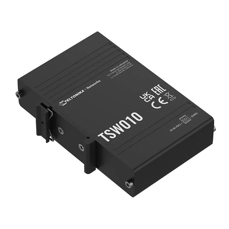 Teltonika TSW010 Industrial Unmanaged Ethernet Switch Back-www.devicestech.co.ke
