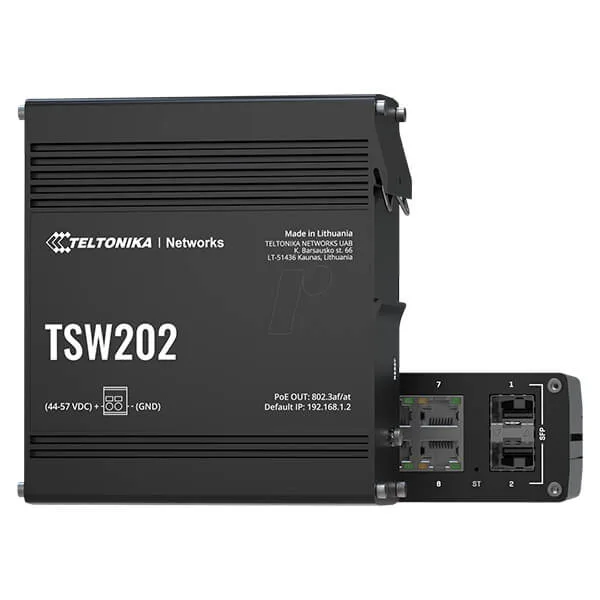 Teltonika TSW202 Industrial Managed Poe+ Ethernet Switch Side-www.devicestech.co.ke