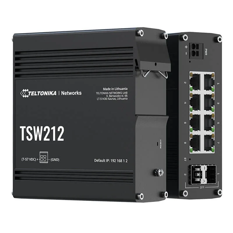 Teltonika TSW212 Industrial Managed Gigabit Switch - Image 2