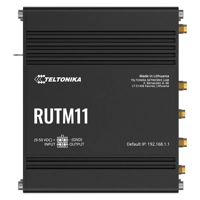 Teltonika RUTM11 CAT6 LTE 4G Industrial Router with GPS Top_www.devicestech.co.ke