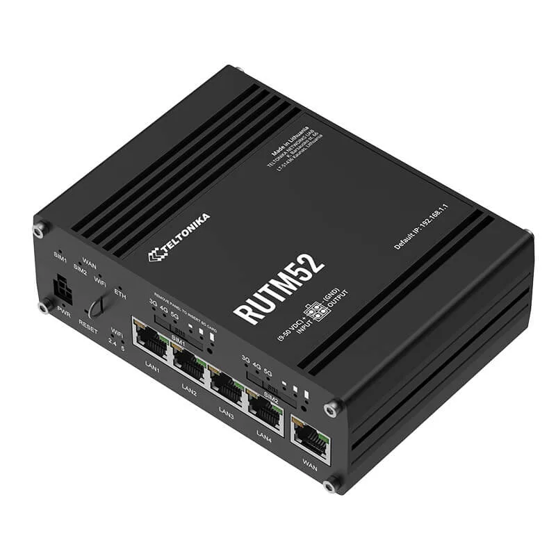 Teltonika RUTM52 Dual Modem 5G Industrial Router with Dual SIM and eSIM_www.devicestech.co.ke