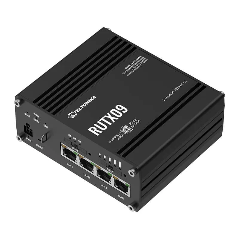 Teltonika RUTX09 LTE-A 4G Industrial Gigabit Router with Dual Sim_devicestech.co.ke