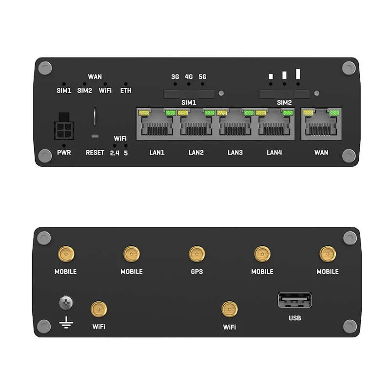 Teltonika RUTX50 Industrial 5G Router Front and Back_www.devicestech.co.ke