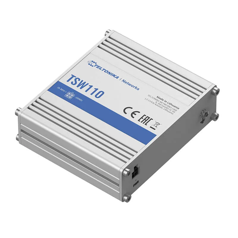 Teltonika TSW110 Industrial Unmanaged Switch Side_www.devicestech.co.ke