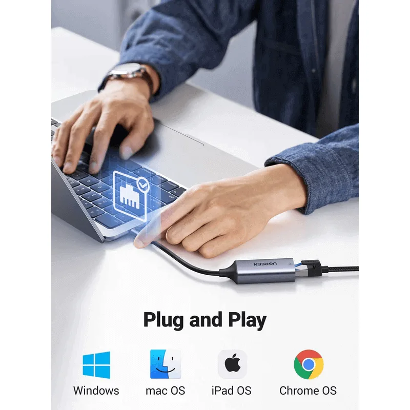 UGREEN USB-C 3.1 Gen 1 to RJ45 Gigabit Ethernet Adapter _devicestech.co.ke 4