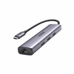UGREEN USB-C to RJ45 Gigabit Ethernet + USB-A 3.0 (3 Ports) Adapter _devicestech.co.ke 1