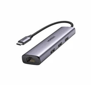 UGREEN USB-C to RJ45 Gigabit Ethernet + USB-A 3.0 (3 Ports) Adapter _devicestech.co.ke 1