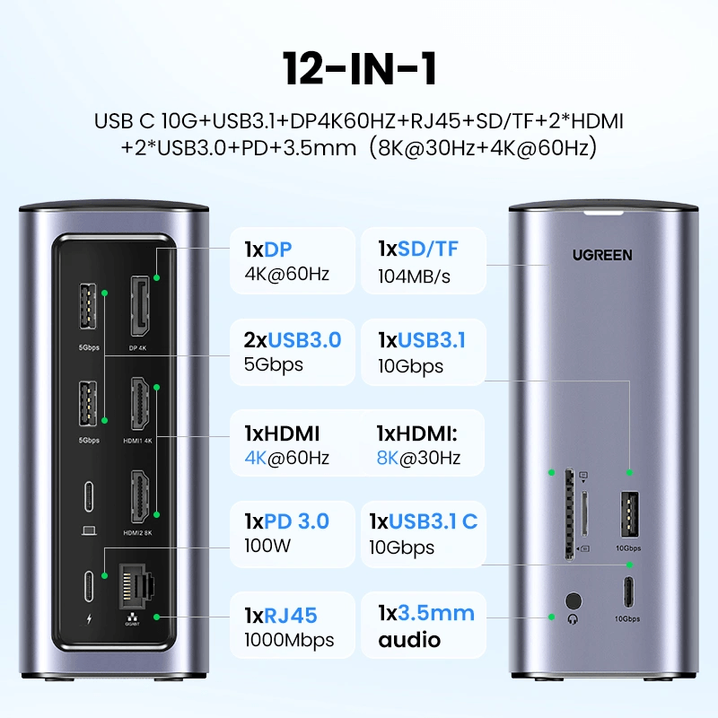 UGREEN CM555 12-in-1 Fast Charge Universal Docking Station- UG-90325_ devicestech.co.ke 3
